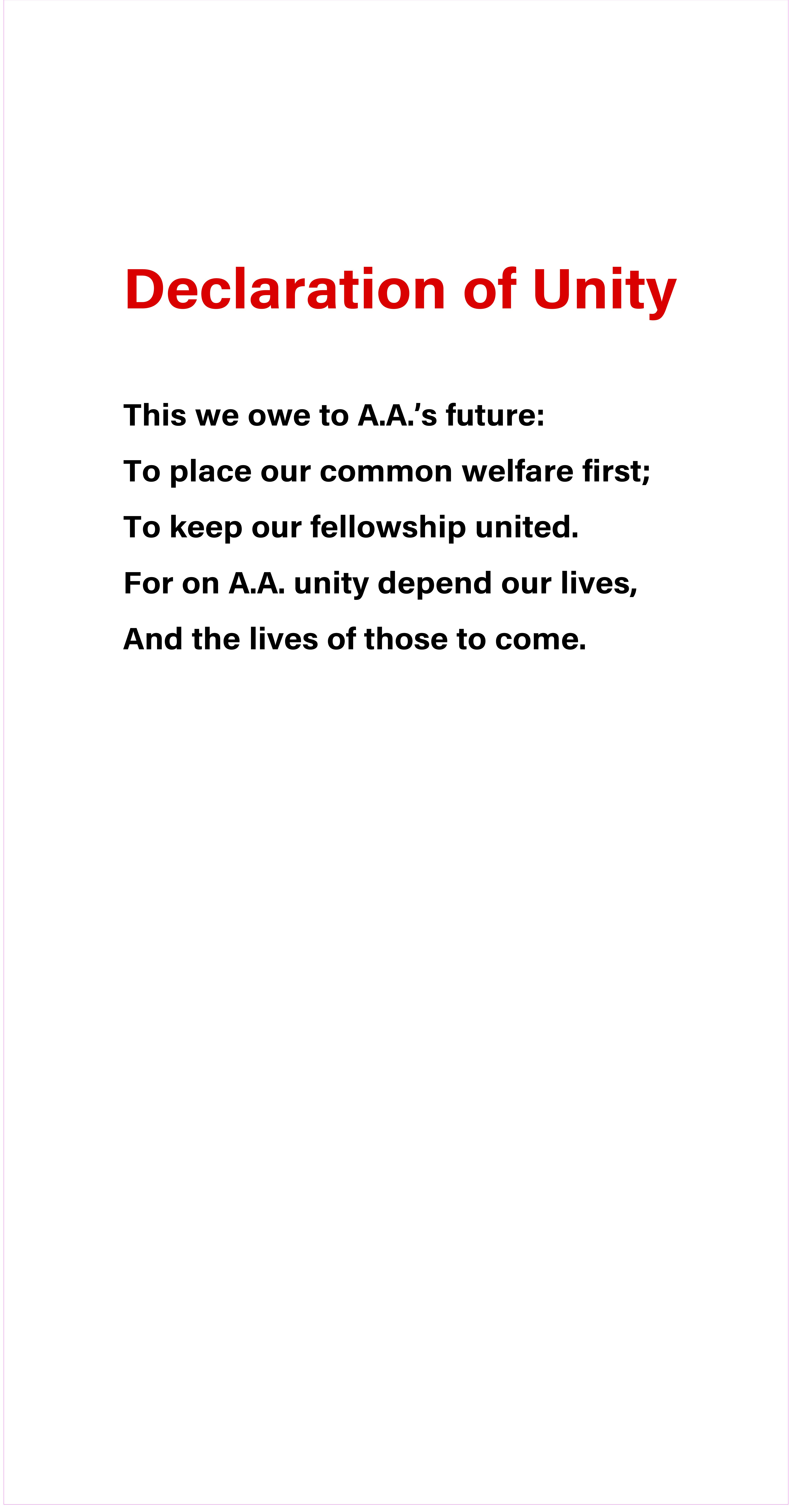 "Declaration of Unity" Banner