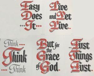 Set of Five Slogans