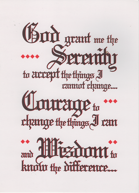Serenity Prayer Flyer