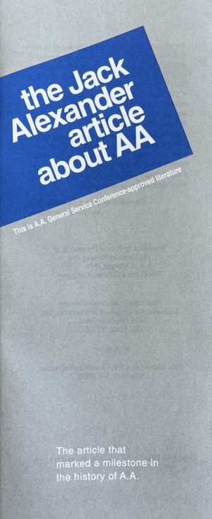 Jack Alexander Article about A.A.