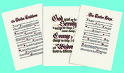 Set - Twelve Steps, Twelve Traditions and Serenity Prayer - Parchment