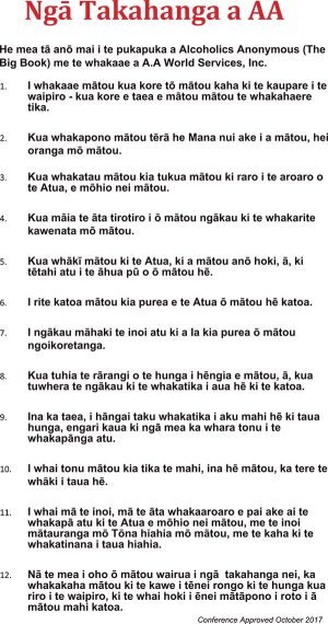 "Māori Twelve Steps" Banner