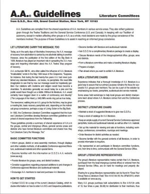 Guidelines - Literature Committees