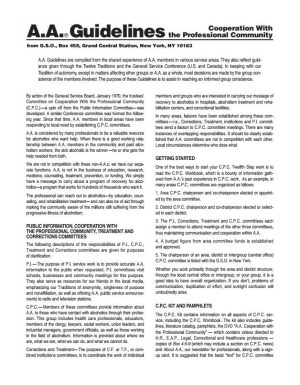 Guidelines - Co-operation with the Professional Community