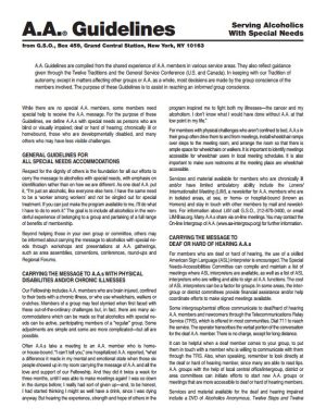 Guidelines - Accessibility for all Alcoholics